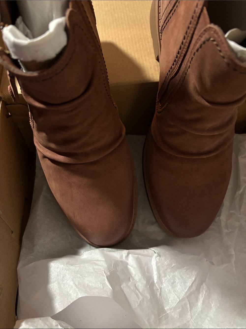 Clarks Women's Chestnut Brown Ankle Booties- NWT(SZ UK 81/2, USA 11W